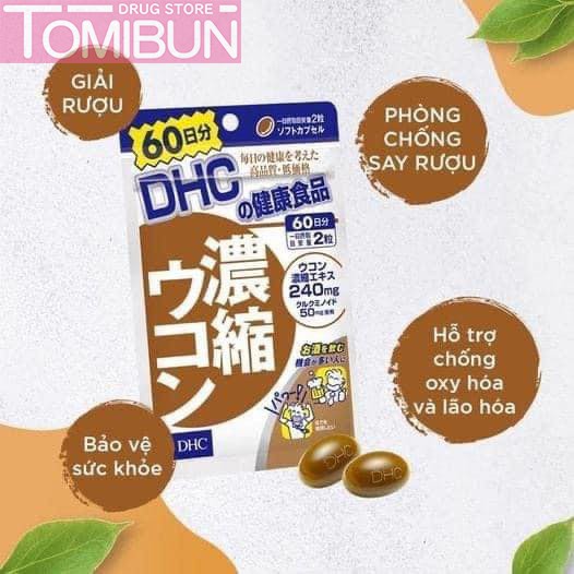 VIÊN UỐNG GIẢI RƯỢU, THẢI ĐỘC GAN DHC CONCENTRATED TURMERIC (CHIẾT XUẤT TỪ NGHỆ) (30 NGÀY)