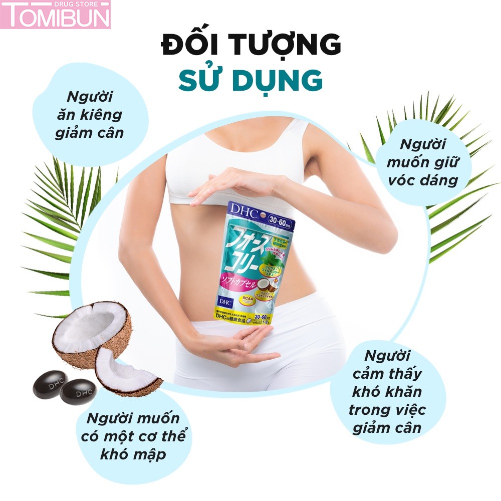 VIÊN UỐNG FORSKOHLII SOFT CAPSULE DHC HỖ TRỢ GIẢM CÂN 30 NGÀY