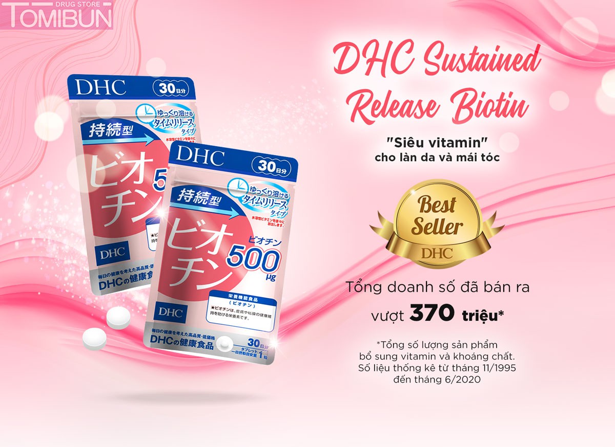 VIÊN UỐNG DHC BIOTIN BỔ SUNG BIOTIN HỖ TRỢ NGĂN NGỪA RỤNG TÓC 30 NGÀY (30 VIÊN)