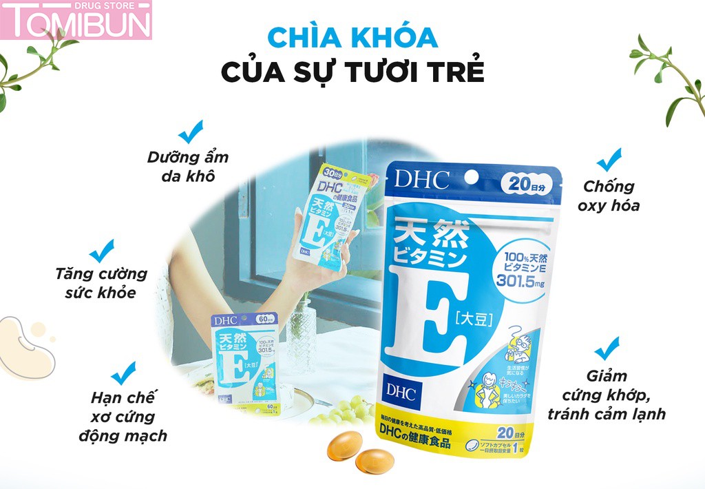 VIÊN UỐNG BỔ SUNG VITAMIN E DHC (30 NGÀY)