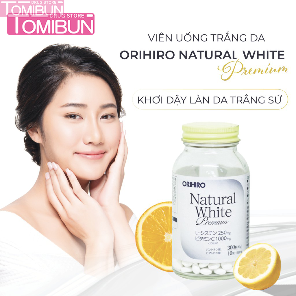 VIÊN UỐNG TRẮNG DA NATURAL WHITE PREMIUM ORIHIRO 300 VIÊN