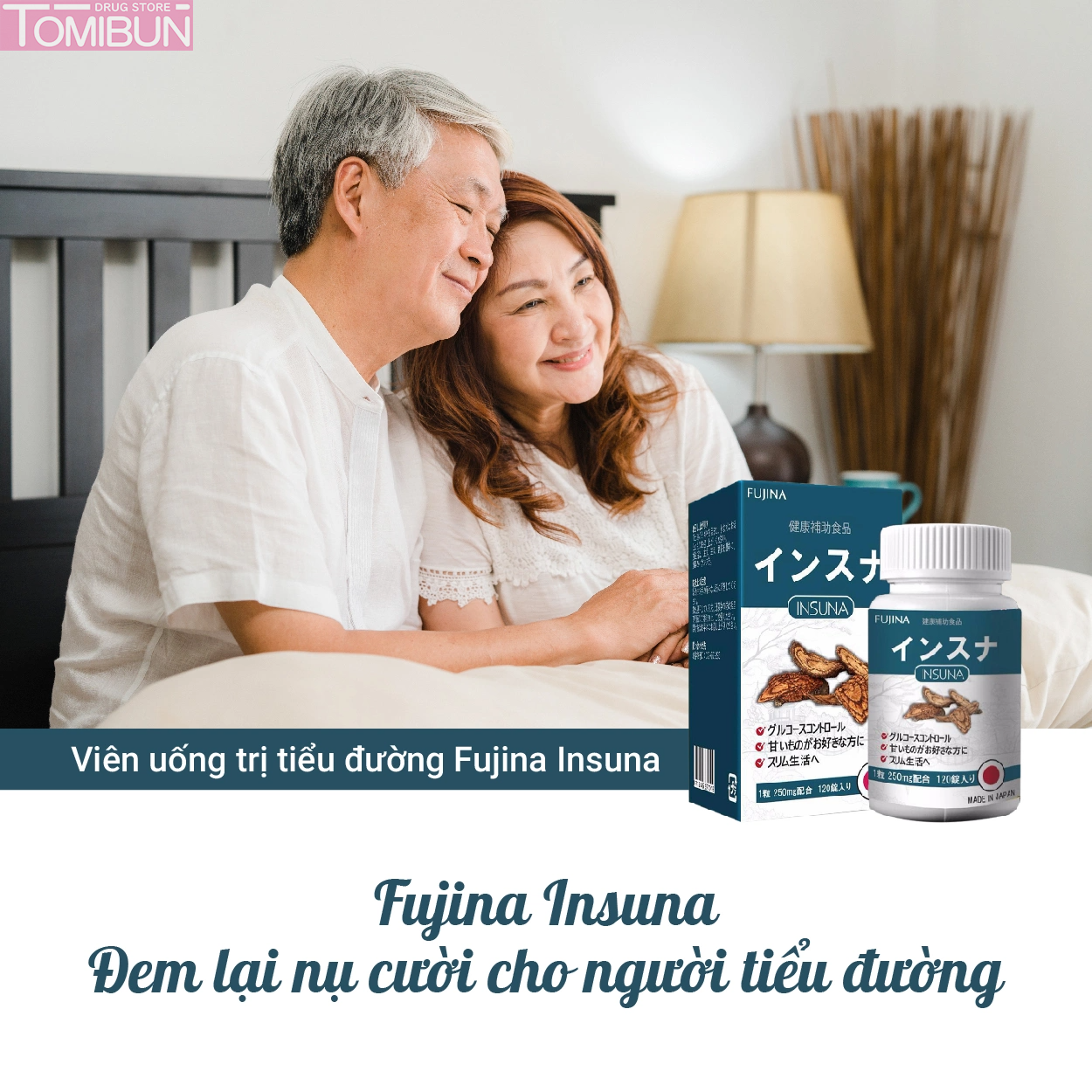 VIÊN UỐNG HỖ TRỢ ĐIỀU TRỊ TIỂU ĐƯỜNG FUJINA INSUNA 120 VIÊN