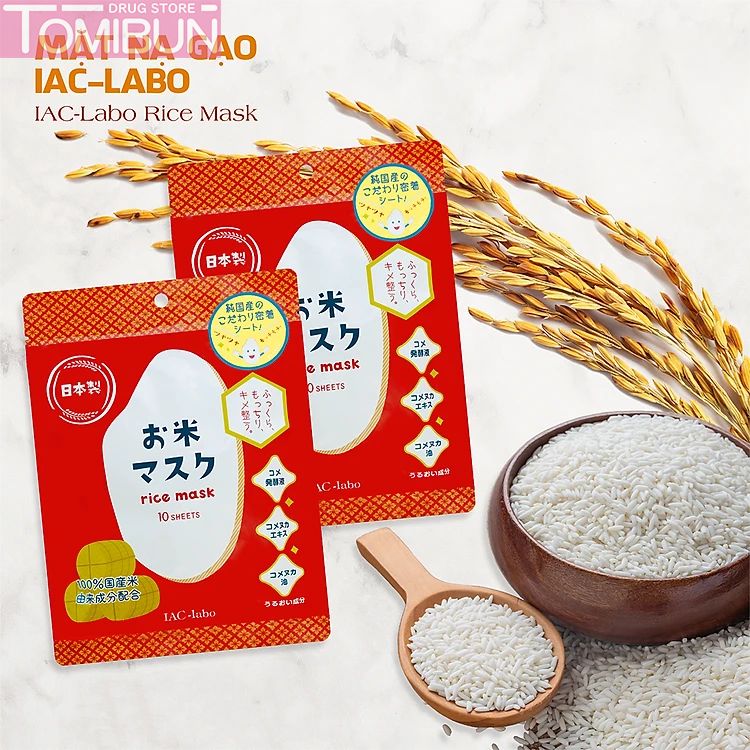 MẶT NẠ IAC - LABO RICE MASK DƯỠNG DA CHIẾT XUẤT TỪ GẠO 10 MIẾNG