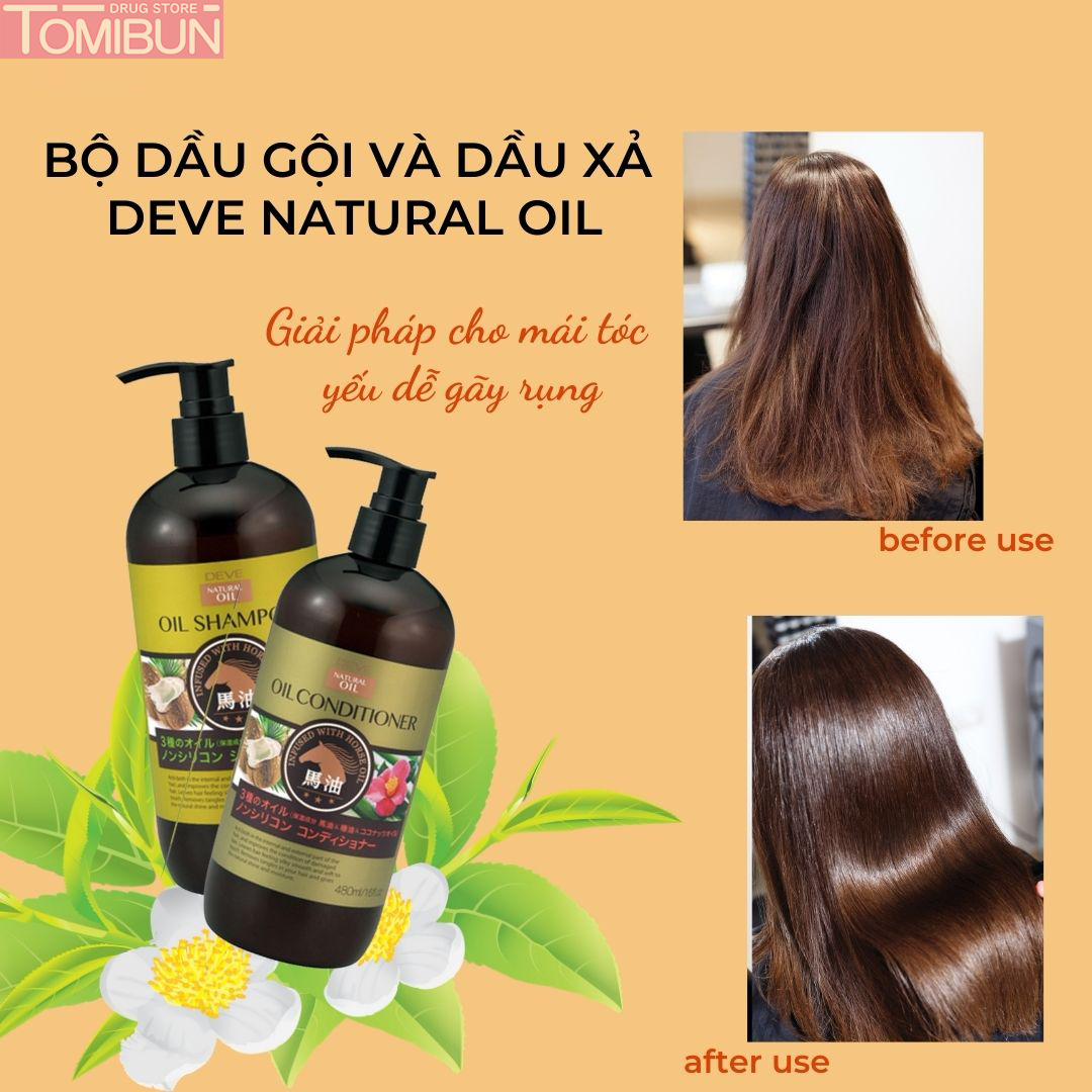 DẦU XẢ CHIẾT XUẤT DẦU NGỰA KUMANO DEVE OIL CONDITIONER 480ML