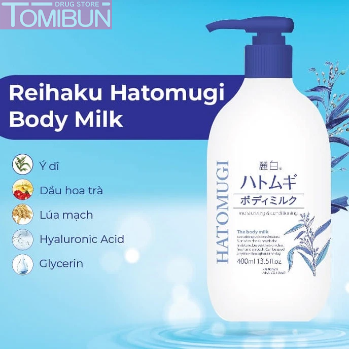 SỮA DƯỠNG THỂ BAN ĐÊM DƯỠNG TRẮNG DA HATOMUGI THE BODY LOTION 400ML