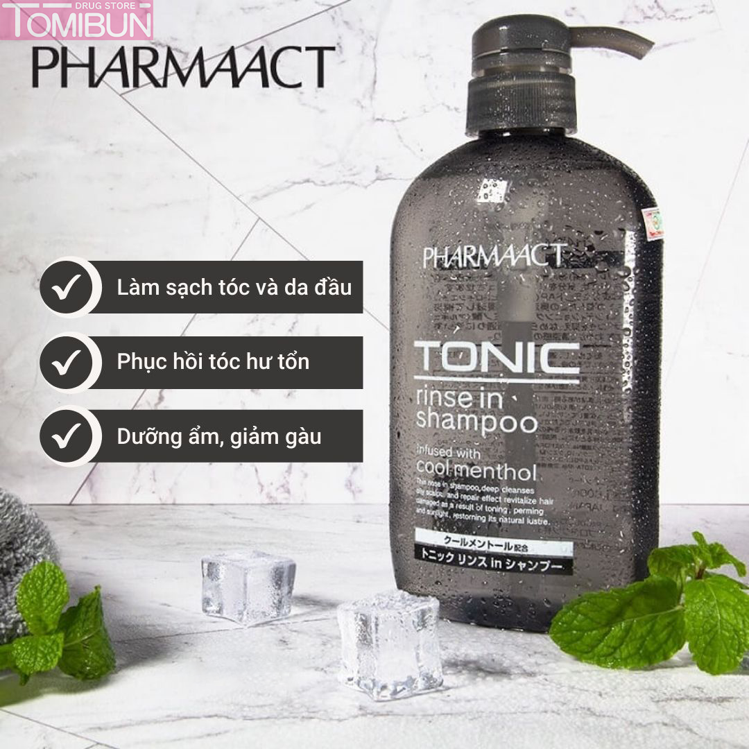 DẦU GỘI KUMANO PHARMAACT TONIC RINSE IN NGĂN NGỪA GÀU DÀNH CHO NAM 600ML