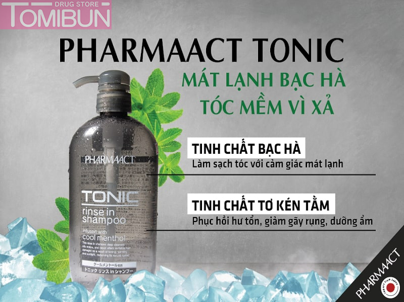 DẦU GỘI KUMANO PHARMAACT TONIC RINSE IN NGĂN NGỪA GÀU DÀNH CHO NAM 600ML