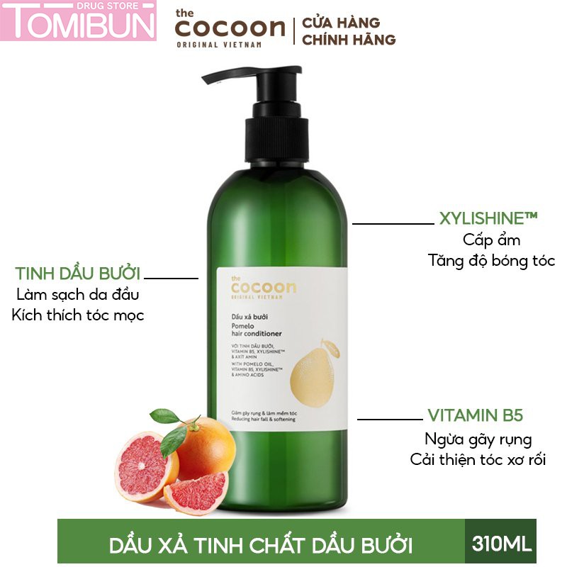 DẦU XẢ BƯỞI GIẢM GÃY RỤNG TÓC VÀ KÍCH THÍCH MỌC TÓC COCOON 310ML