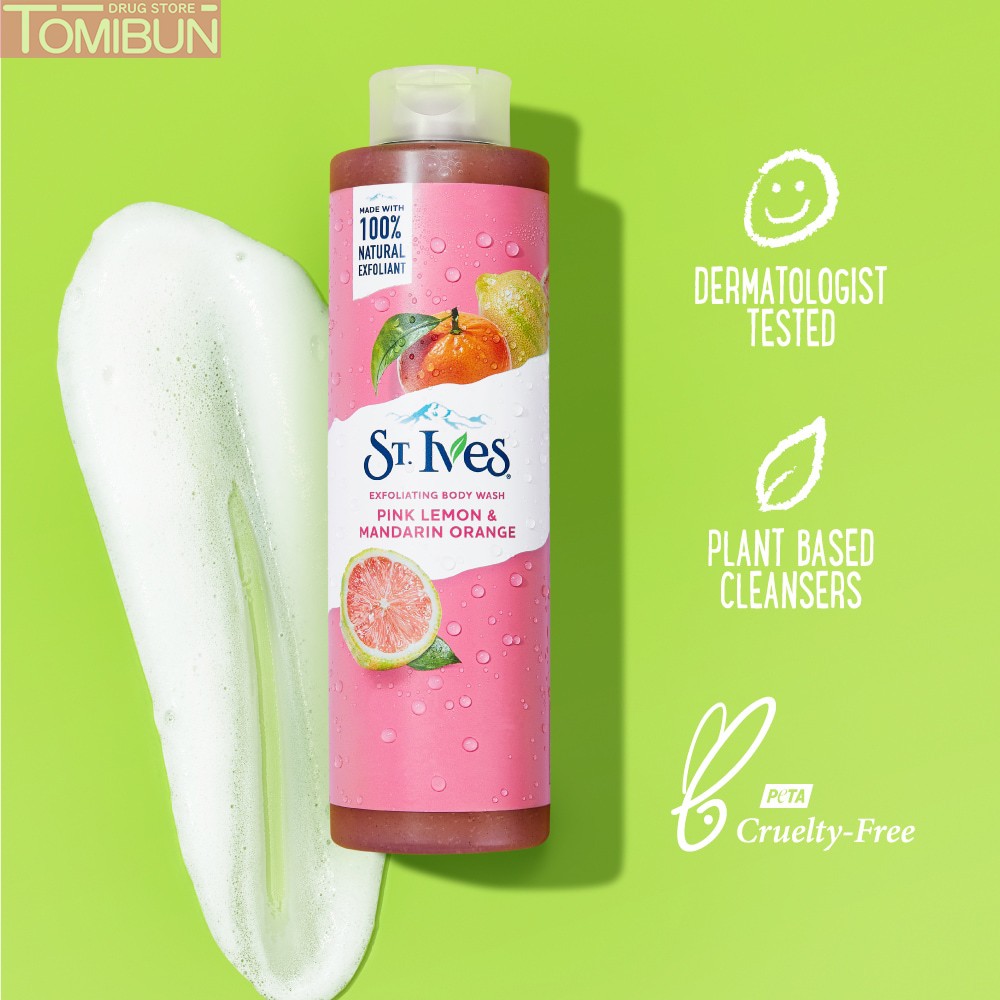 SỮA TẮM ST.IVES PINK LEMON & MANDARIN ORANGE EXFOLIATING 473ML