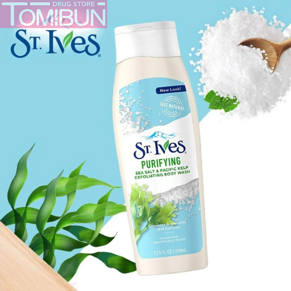 SỮA TẮM ST.IVES CHIẾT XUẤT MUỐI BIỂN VÀ TẢO LÀM SẠCH SÂU 650ML