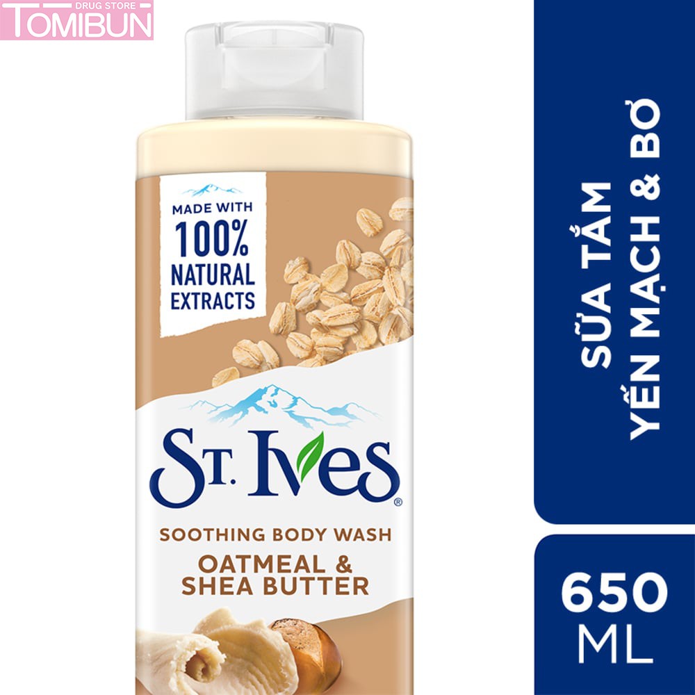 SỮA TẮM YẾN MẠCH VÀ BƠ ST.IVES OATMEAL & SHEA BUTTER BODY WASH 650ML