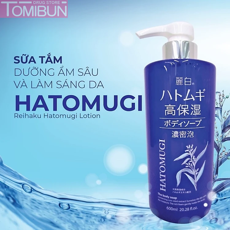 SỮA TẮM DƯỠNG ẨM CHUYÊN SÂU & TRẮNG DA HATOMUGI RICH BODY SOAP 600ML