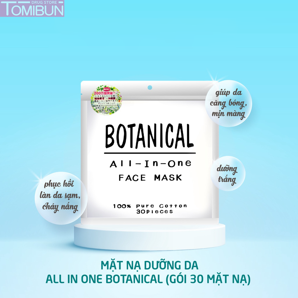 MẶT NẠ DƯỠNG ẨM CHIẾT XUẤT TỪ THỰC VẬT BOTANICAL ALL IN ONE (30 MIẾNG)