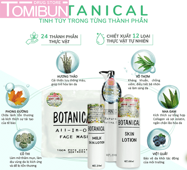 MẶT NẠ DƯỠNG ẨM CHIẾT XUẤT TỪ THỰC VẬT BOTANICAL ALL IN ONE (30 MIẾNG)