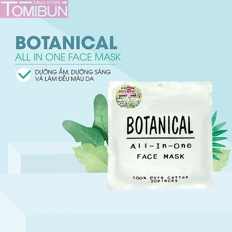 MẶT NẠ DƯỠNG ẨM CHIẾT XUẤT TỪ THỰC VẬT BOTANICAL ALL IN ONE (30 MIẾNG)