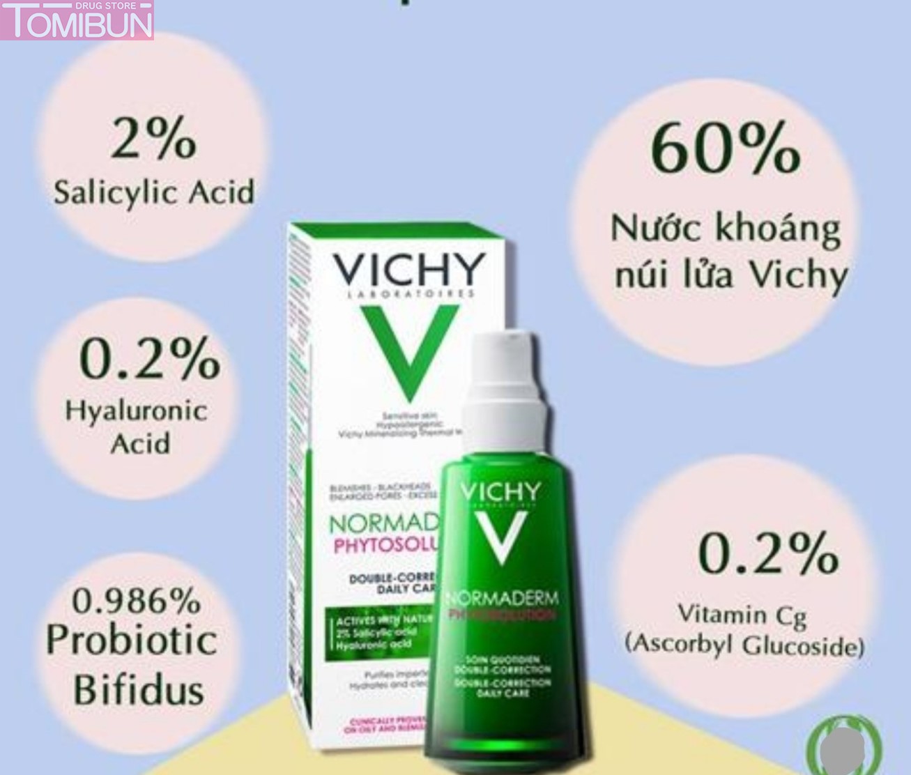 GEL RỬA MẶT VICHY LÀM SẠCH SÂU GIẢM BÃ NHỜN NORMADERM PHYTOSOLUTION INTENSIVE PURIFYING GEL 200ML