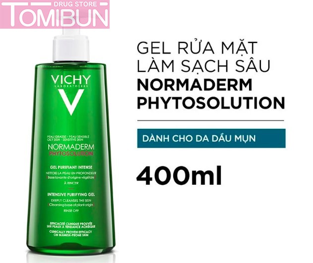 GEL RỬA MẶT VICHY LÀM SẠCH SÂU GIẢM BÃ NHỜN NORMADERM PHYTOSOLUTION INTENSIVE PURIFYING GEL 200ML