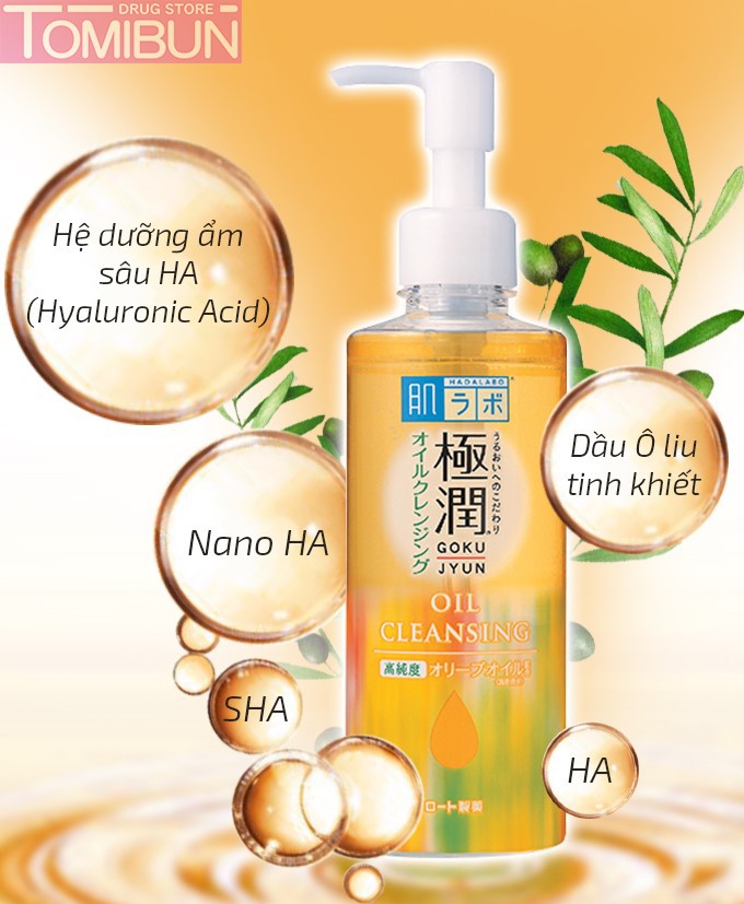 DẦU TẨY TRANG DƯỠNG ẨM HADA LABO GOKUJYUN CLEANSING OIL 200ML