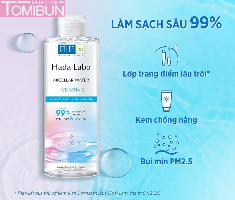 NƯỚC TẨY TRANG SẠCH SÂU DƯỠNG ẨM HADA LABO MICELLAR WATER HYDRATING 240ML