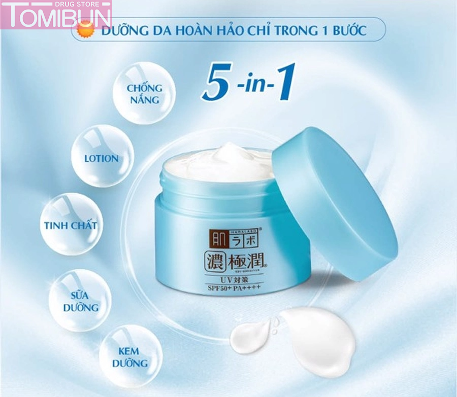 GEL DƯỠNG ẨM CHỐNG NẮNG BAN NGÀY HADA LABO KOI-GOKUJYUN UV WHITE GEL SPF50+ PA++++ 90G