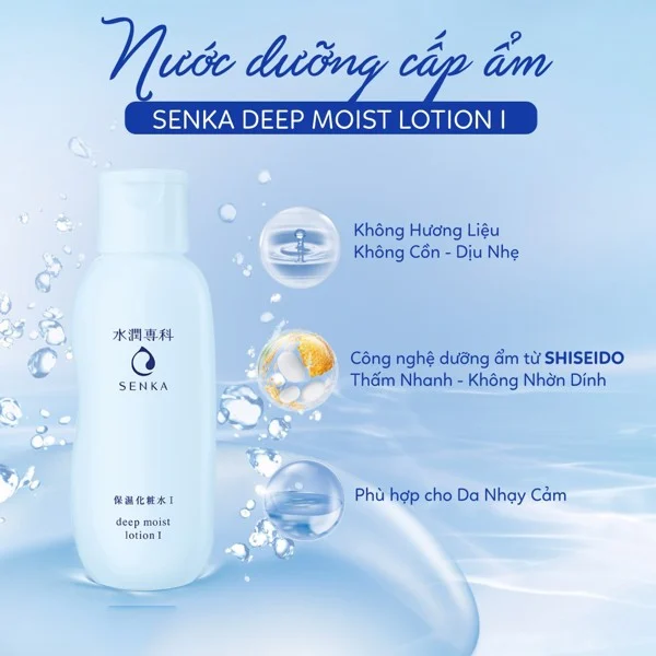NƯỚC CÂN BẰNG DƯỠNG ẨM CHUYÊN SÂU SENKA DEEP MOIST LOTION I 200ML