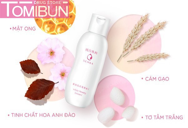 NƯỚC DƯỠNG LÀM MỀM VÀ TRẮNG DA, GIẢM THÂM SẠM SENKA AQUA BRIGHT LOTION 200ML