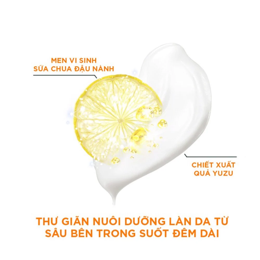 MẶT NẠ NGỦ GARNIER TINH CHẤT SỮA CHUA SÁNG DA BAN ĐÊM LIGHT COMPLETE YOGHURT SLEEPING MASK 50ML