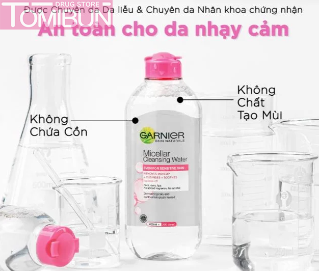 NƯỚC TẨY TRANG GARNIER DÀNH CHO DA NHẠY CẢM MICELLAR CLEANSING WATER FOR SENSITIVE SKIN 400ML