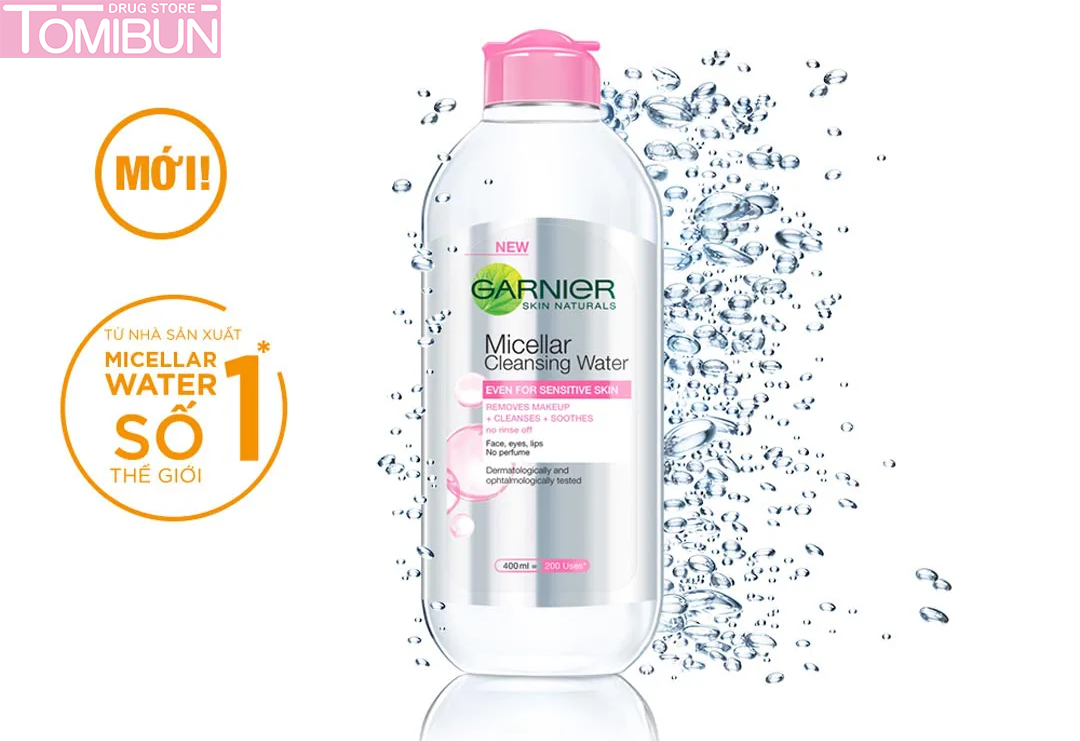 NƯỚC TẨY TRANG GARNIER DÀNH CHO DA NHẠY CẢM MICELLAR CLEANSING WATER FOR SENSITIVE SKIN 400ML