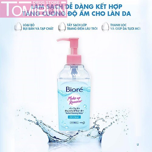 NƯỚC TẨY TRANG SẠCH NHỜN BIORÉ MAKEUP REMOVER PERFECT CLEANSING WATER OIL CLEAR 300ML