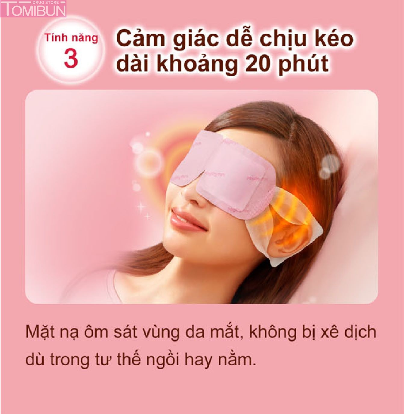 MẶT NẠ XÔNG HƠI MẮT MEGRHYTHM HƯƠNG CAM YUZU STEAM EYE MASK 5 MIẾNG