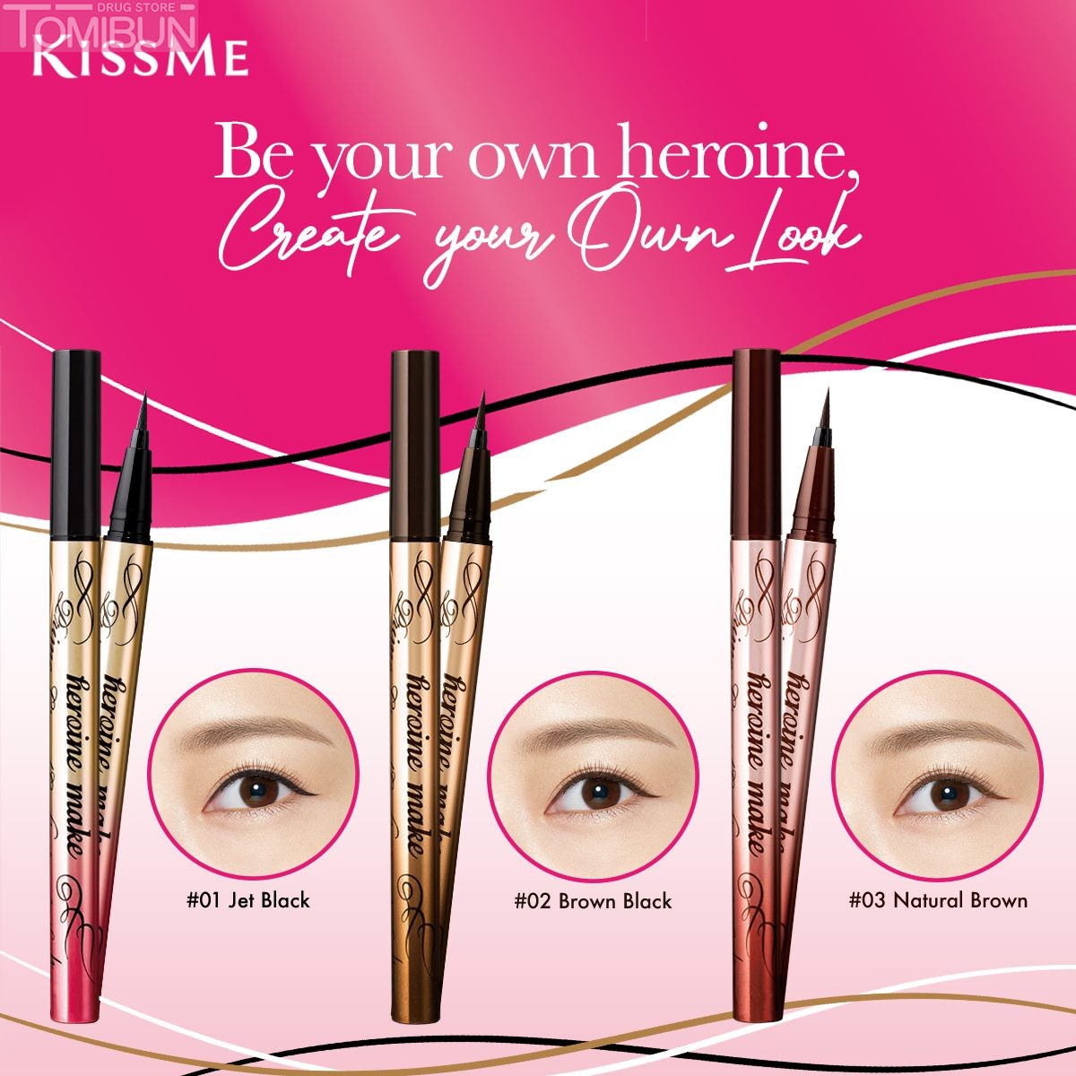 BÚT KẺ MẮT NƯỚC KISSME BỀN MÀU KHÔNG TRÔI MÀU NÂU ĐEN 0.4ML PRIME LIQUID EYELINER RICH KEEP 02 BROWN BLACK