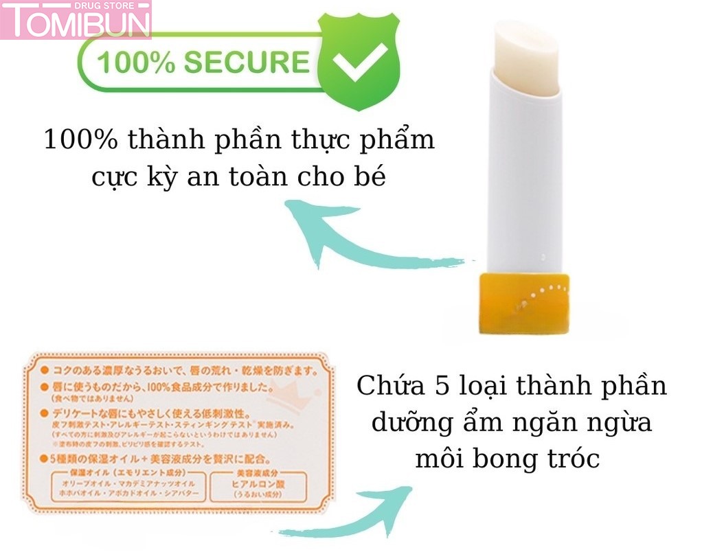 SON DƯỠNG MÔI CẤP ẨM CHO BÉ TỪ 06 THÁNG TUỔI VÀ LÀN DA NHẠY CẢM KISSME MOMMY LIP BALM STICK 2.5G